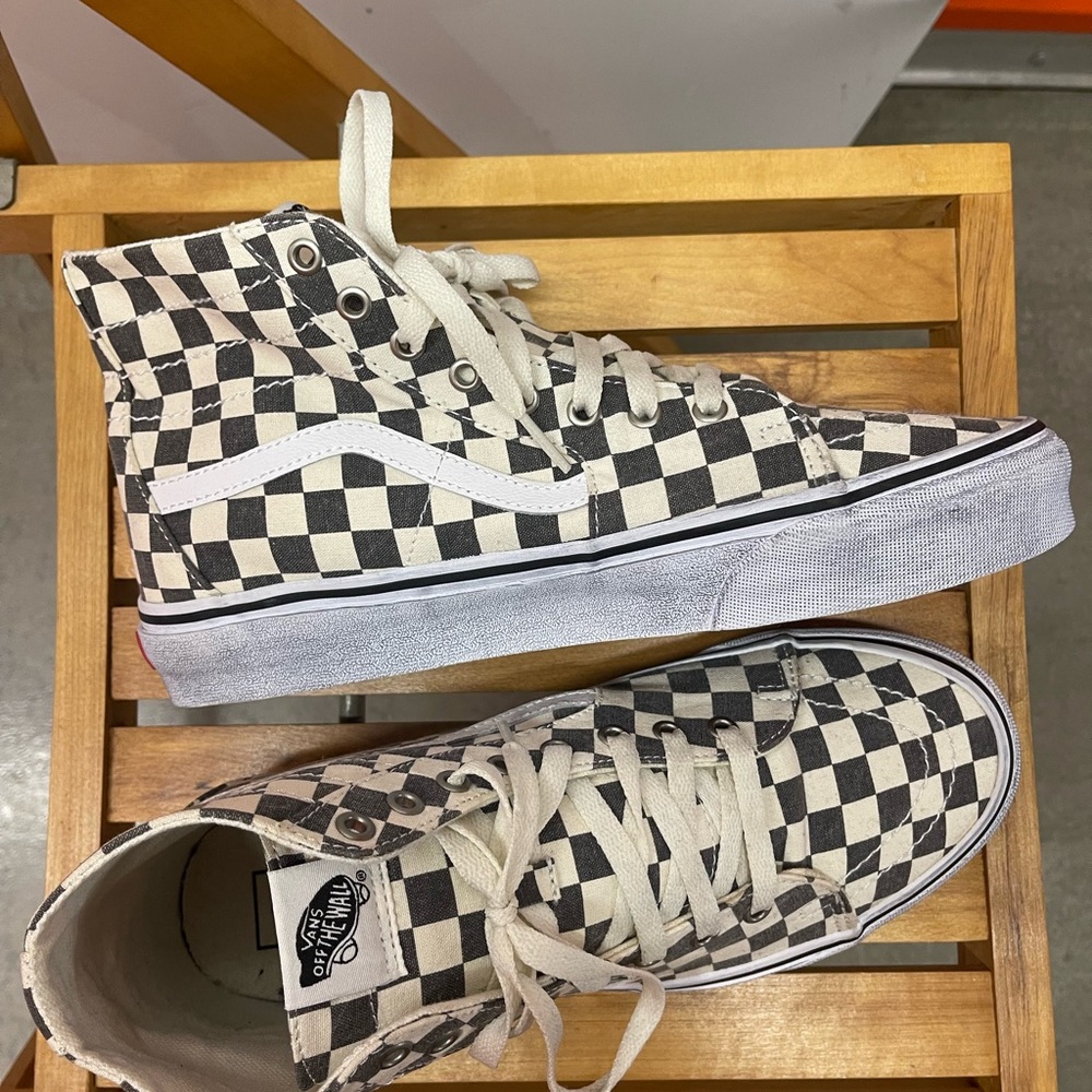 Vans Checkerboard High-Top Sneakers